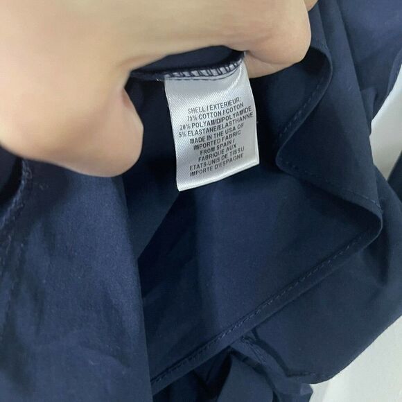 MILLY Blythe off shoulder navy bow sleeve blouse top size Small - Picture 6 of 9